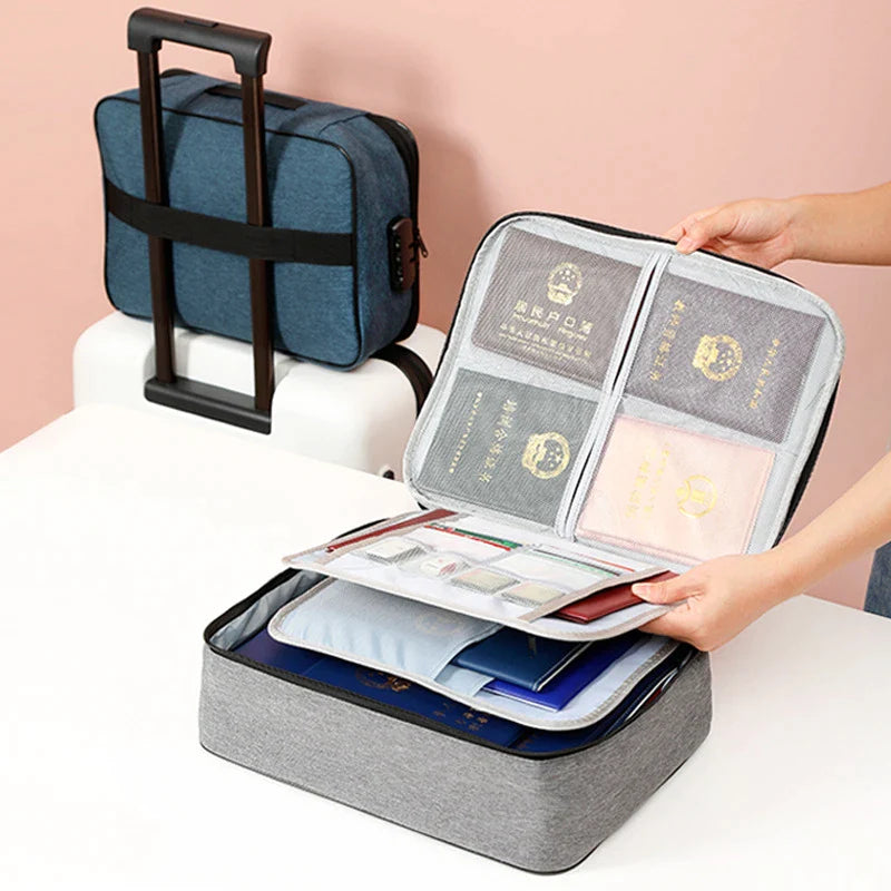 Premium Waterproof Document Organizer Bag with Lock