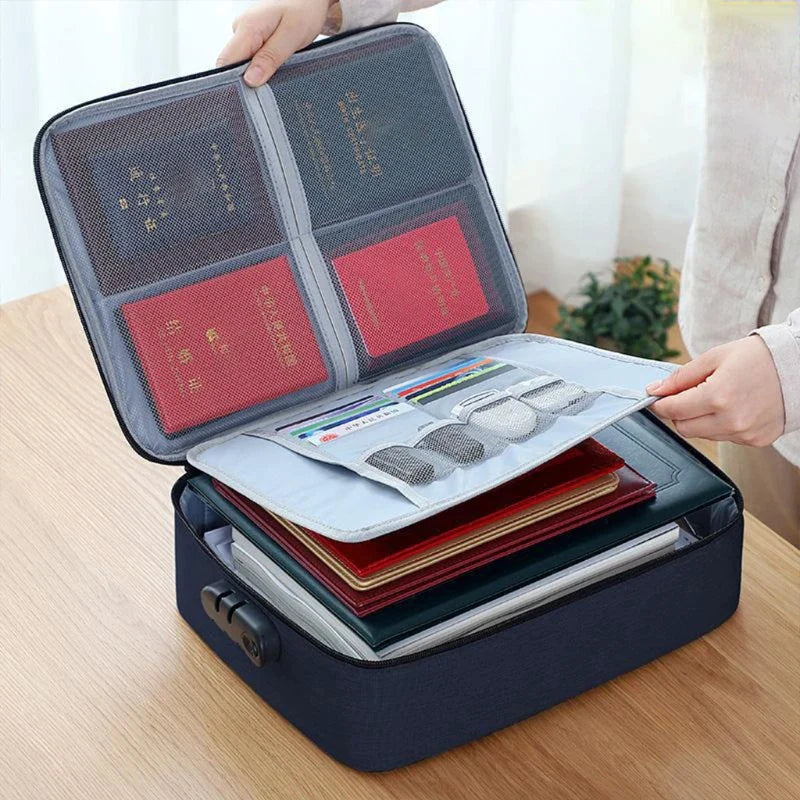 Premium Waterproof Document Organizer Bag with Lock