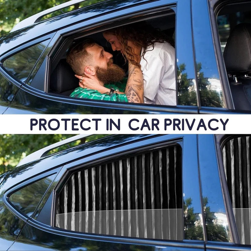 Universal Magnetic Car Window Sunshades (4 Pcs) - Black Color